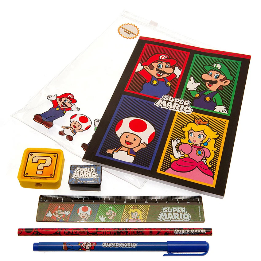 Super Mario Colour Bumper Stationery Set Merch Kupovina Niske