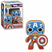 Funko Pop! Marvel: Holiday - Gingerbread Captain America #933 Bobble-Head Vinyl Figure 