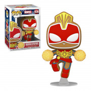 Funko Pop! Marvel: Holiday - Gingerbread Captain Marvel #936 Bobble-Head Vinyl Figure 