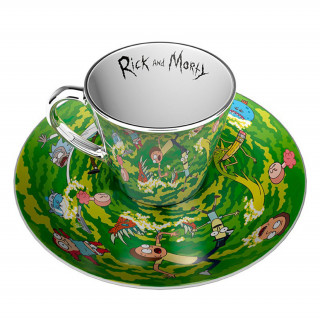 RICK AND MORTY - Mirror mug & plate set - Portal Merch