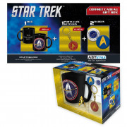 STAR TREK - Pck Mug + Keychains + Badges "STARFLEET" 