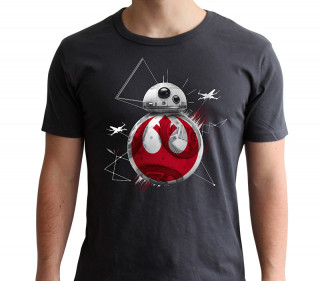 STAR WARS - T-shirt  "BB8 E8" dark grey - new fit (XL) Merch