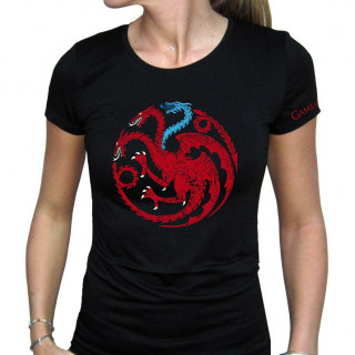 GAME OF THRONES - T-shirt  "Targaryen Viserion" women's black - basic (XL) Merch