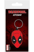 Marvel Comics Rubber Keychain Deadpool Face 6 cm 