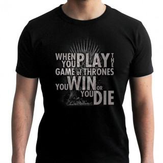 GAME OF THRONES - T-shirt  ´Quote Trone" - black - new fit (M) Merch