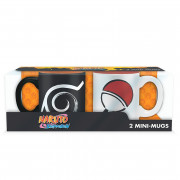 NARUTO SHIPPUDEN - Set 2 espresso mugs - 110 ml - Konoha & Uchiha 