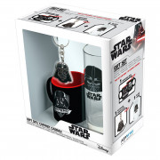 STAR WARS - Pck Glass 29cl + Keyring + Mini Mug "Darth Vader" 