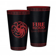 GAME OF THRONES - Large Glass - 500 ml - Targaryen - Foil 