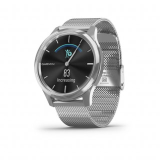 vívomove Luxe silver-Black Milanese type metal silver strap Mobile