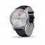 vívomove Luxe matt silver Navy Bluewith leather strap, silver buckle thumbnail