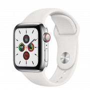 Apple Watch Series 40mm (GPS+Cellular) Stainless Steel with White Sport Band 