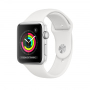 Apple Watch Series 42mm Silver Aluminum Case with White Sport Band 