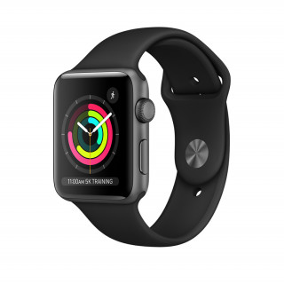 Apple Watch Series 38mm Space Grey aluminum Case with Black Sport Band Mobile