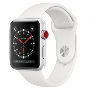 Apple Watch Series 48mm (GPS+Cellular) Silver aluminum Case with White Sport Band Mobile