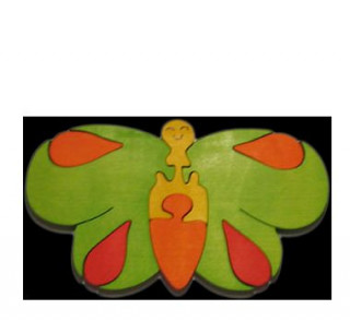 Butterfly puzzle - green Merch