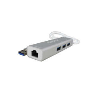 APPROX USB HUB - RJ45 (10/100/1000Mbps) + 3 pcs USB3.0 Dom