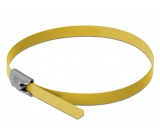 Delock stainless steel Cable bundles Length 200 x Width 4.6 mm yellow 10 pcs Dom