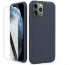 AhaStyle Apple iPhone 11 silicone case tempered glass glass foil, Dark Blue thumbnail