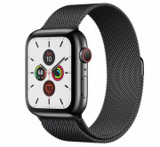 Apple Watch Series GPS+Cellular smart watch, 44mm,Stainless steel, Gray/Black strap 