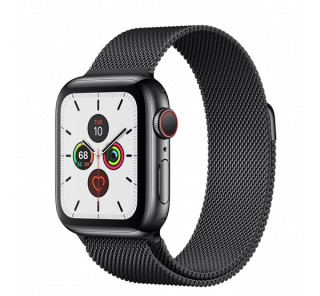 Apple Watch Series GPS+Cellular smart watch, 40mm,Stainless steel, Gray/Black strap Mobile