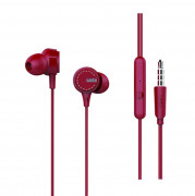 UIISII U8 wired microphone earphone with dynamic drive Red 