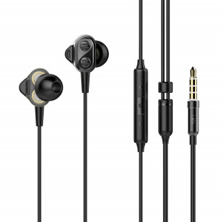 UIISII DT800 Dual hibrid drive Hi-Res Audio  microphone earphone Black Mobile