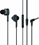 UIISII BA-T6 dual dynamic drive, Hi-Res Audio  microphone earphone Black 