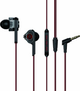 UIISII BA-T6 dual dynamic drive, Hi-Res Audio  microphone earphone Red 