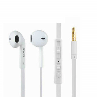 AWEI ES-15Hi Earbud earphone microphone with remote White Mobile