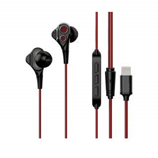 UIISII I8 Lightning connector, Hi-res Audio quality microphone headset equipped with two dynamic drivers Mobile