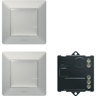 Legrand Valena Life Netatmo Paired Set: 2 Wireless Switch + mikromodul aluminum Dom