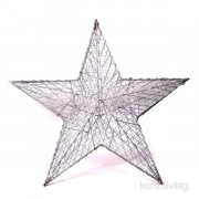 Star-shaped 52cm/silver colored painted metal decoration 