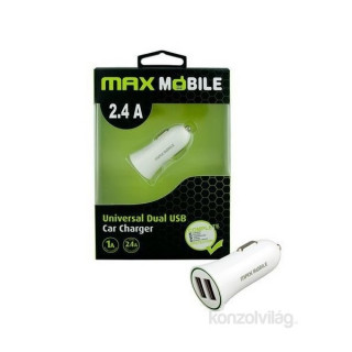 Max Mobile SC-106 2.4A White dual USB car charger Mobile