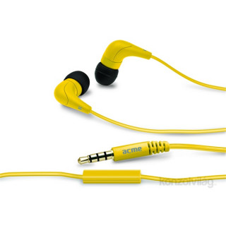 Acme HE15Y Groovy yellow microphone earphone Mobile