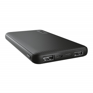 Trust PowerBank Primo Ultra-thin Powerbank (10000mAh; 15W USB-C 12W 2xUSB; Black) Mobile