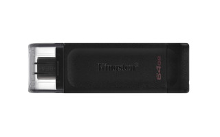 Kingston Technology DataTraveler 70 USB izbrisivi memorijski pogon 64 GB USB Tip-C 3.2 Gen 1 (3.1 Gen 1) Crno PC