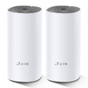 TP-Link Deco E4 (2-pack) Dvofrekvencijski (2,4 GHz / 5 GHz) Wi-Fi 5 (802.11ac) Bijelo, Sivo Unutarnji 