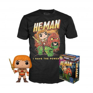 Funko Pop! He-Man: Vinyl Figura Tee Box & T-Shirt M Set Merch