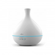 Anjou AJ-AD012 dark brown wood pattern ultrasonic essential oil humidifier with LED light 