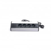 TOO VPS-316-4S IP20, 4x 2P+F, silver, table-mountable distributor 