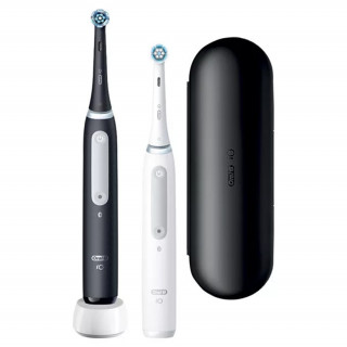 Oral-B iO Series 4 2-piece matt black+white electric toothbrush set Dom