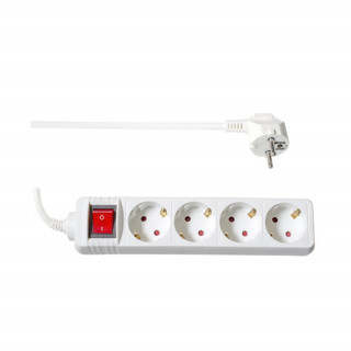 TOO PSW-415S 4 sockets 1.5 meters 3x1.0mm2 white distributor with switch PC