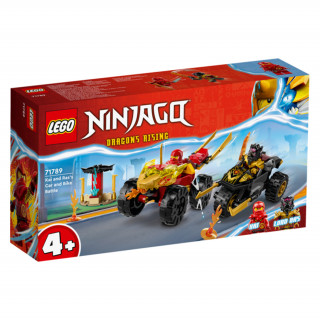 LEGO NINJAGO Dvoboj Kaija u autu i Rasa na motociklua (71789) Igračka