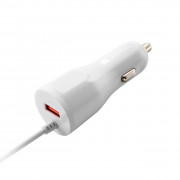 Canyon Car charger C-033 2.4A/USB-A built-in Lightning White (CNE-CCA033W) 