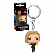 Funko Pocket Pop!: The Marvels - privjesak za ključeve od vinilne figurice Captain Marvel s kićećom glavom 