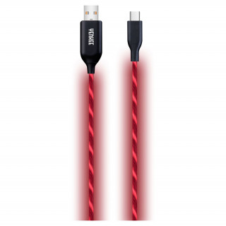 YENKEE YCU 341 RD LED USB-C kabel 1m  PC