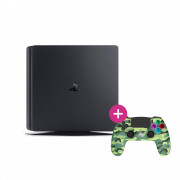 PlayStation 4 (PS4) Slim 500GB (korišten) + Freaks and Geeks - bežični kontroler - Green Camo (140142d) 