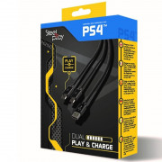 Steelplay Dual Play & Charge kabel za PS4 kontroler - Crni 