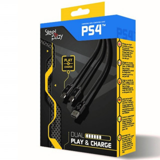 Steelplay Dual Play & Charge kabel za PS4 kontroler - Crni PS4