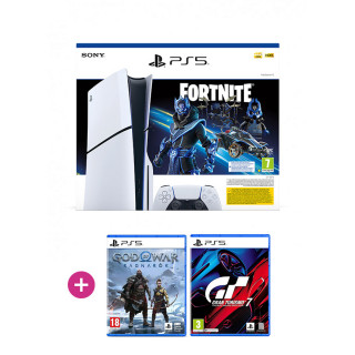 PlayStation 5 (Slim) Fortnite Cobalt Star bundle + God of War: Ragnarök + Gran Turismo 7 PS5